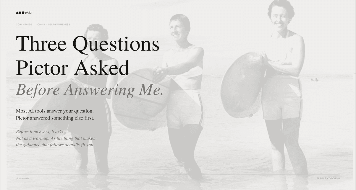 Three Questions Pictor Asked Before Answering Me